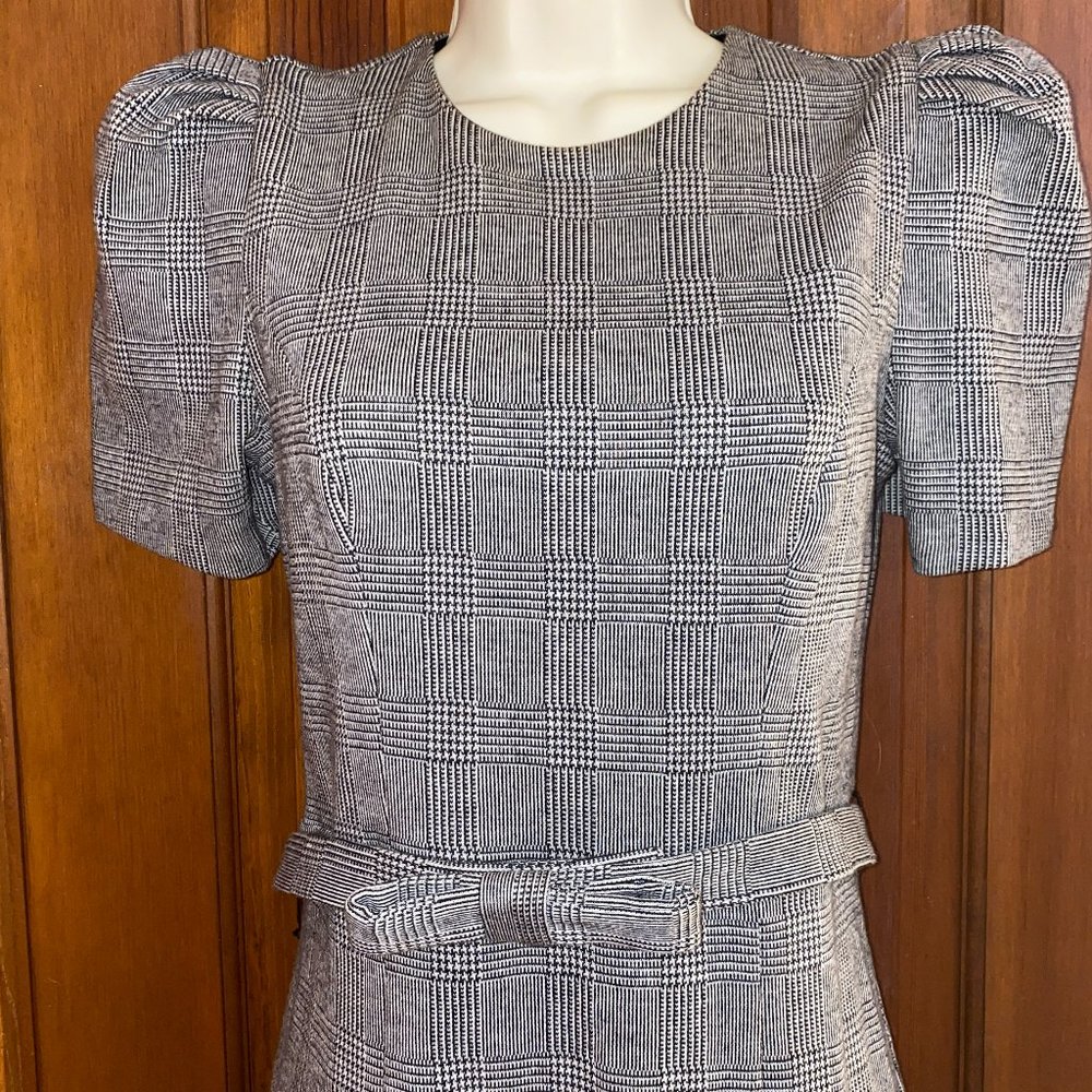 Express Short Sleeve Plaid Sheath Dress, Size Small